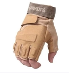 Тактичні військові рукавички без пальців (розмір XL) Колір - Койот - зображення 6