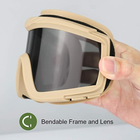 Тактичні захисні окуляри Xaegistac Airsoft Goggle's хаккі 3 змінні лінзи - изображение 5