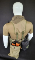 Пояс тактический с плечевыми ремнями комплект (військово тактичне розвантаження РПС ремінно плечова система) олива хакі - изображение 3