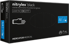 Рукавички нітрилові Nitrylex чорного кольору 100шт M - зображення 1