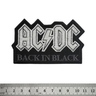 Нашивка AC/DC "Back In Black" фігурна Neformal 10.5x6.4 см (N0523)