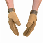 Тактичні рукавички повнопалі військові рукавички колір койот розмір L 1 пара - зображення 6