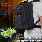 Рюкзак тактический водоотталкивающая ткань HLV A02 25 л Вlack - изображение 5