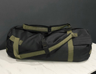 Тактическая сумка-рюкзак Colo 90 л Черный с хаки от 10 шт - изображение 1