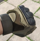 Перчатки тактические Combat-1; XL (22-24см); Полнопалые; Зеленые. Штурмовые перчатки Комбат ХЛ. - изображение 8