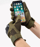 Перчатки тактические Combat-1; M (18-20см); Полнопалые; Зеленые. Штурмовые перчатки Комбат М. - изображение 5