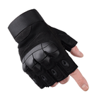 Тактичні, штурмові безпалі рукавички (велоперчатки, мотоперчатки) TG-04 Black L - зображення 7