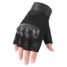 Тактические, штурмовые беспалые перчатки (велоперчатки, мотоперчатки) TG-04 Black L - изображение 8