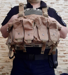 Нагрудна сумка VT-1071 розгрузка олива військова армійська на бронежилет - зображення 2