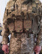 Нагрудна сумка VT-1071 розгрузка олива військова армійська на бронежилет - зображення 3