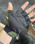 Штурмовые тактические перчатки без пальцев (универсальный размер) Камуфляж - изображение 3