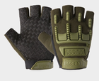 Штурмовые тактические перчатки без пальцев (универсальный размер) Хаки - изображение 4
