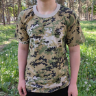 Тактическая футболка Flas-2; М/50р; 100% Хлопок. Камуфляж/зеленый. Армейская футболка Флес. Турция. - изображение 3