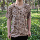 Тактическая футболка Flas-1; XXXL/58р; 100% Хлопок. Пиксель/песочный. Армейская футболка Флес. Турци - изображение 3