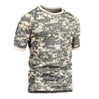 Тактическая футболка Flas-1; XXL/56р; 100% Хлопок. Пиксель/зеленый. Армейская футболка Флес. Турция. - изображение 2
