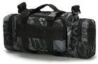 Тактическая универсальная поясная, наплечная сумочка TacticBag Черный питон (st2843) - изображение 1