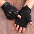 Тактичні безпалі рукавички (велорукавиці, моторукавиці) Eagle Tactical ET-01 Black Розмір М - зображення 10