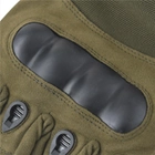 Тактические беспалые перчатки (велоперчатки, мотоперчатки) Eagle Tactical ET-01 Green Размер L - изображение 6