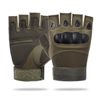 Тактичні безпалі рукавички (велорукавиці, моторукавиці) Eagle Tactical ET-01 Green Розмір М - зображення 1
