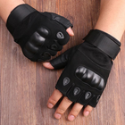 Тактические беспалые перчатки (велоперчатки, мотоперчатки) Eagle Tactical ET-01 Black Размер XL - изображение 8