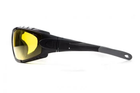 Очки защитные тактические маска фотохромные Global Vision Shorty Photochromic (yellow) Anti-Fog, желтые - изображение 2