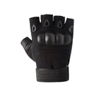 Військові штурмові рукавички без пальців Combat (похідні, армійські, захисні, мисливські) Чорний Розмір L (23999asdf)(LIVE) - зображення 2