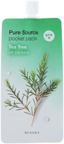 Ночная маска для лица с экстрактом чайного дерева - Missha Pure Source Pocket Pack Tea Tree 10ml (341585-2516)