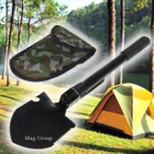 Туристическая походная лопата Универсальная военная походная туристическая саперная стальная складная лопата 5 в 1 VST - изображение 1