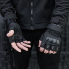 Тактичні рукавички Чорні L - зображення 4