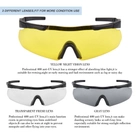 Тактические защитные очки Xaegistac с 3 линзами (Black Frame) - изображение 3