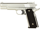 Страйкбольний спринговий пістолет Galaxy Browning на кульках BB 6 мм металевий Silver - зображення 1