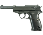 Страйкбольный спринговый пистолет Galaxy Walther P38 на пульках BB 6 мм металлический - изображение 9