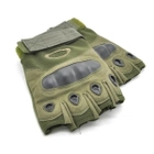 Перчатки тактические Oakley беспалые армейские Green M - изображение 6