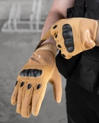Тактические перчатки с пальцами BEZET L песочные - изображение 6