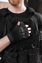 Тактичні рукавиці без пальців BEZET M чорні - зображення 3