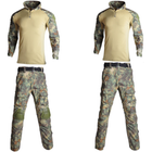 Тактичний костюм HAN WILD Jungle Python Убакс та Штани із захистом колін 2XL Зелений Камуфляж HWP00268-2 - зображення 2