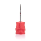 Фреза алмазная Nail Drill для обработки кутикулы (Цилиндр, тонкий стрельчатый конец), 250 012R, диаметр 1,2 мм. (красная насечка)