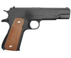 Страйкбольний спрінговий пістолет Galaxy Classic Colt M1911 на кульках BB 6 мм металевий - зображення 5