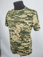 Футболка ВСУ пиксель мужская военная пиксельная тактическая, хлопчатобумажная ткань хб 100% 52 размер - изображение 3