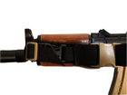 Ремень оружейный трехточечный тактический трехточка для АК,автомата ружья оружия цвет чёрный KS - изображение 4