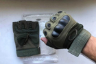 Тактичні рукавички рукавиці безпалі захисні для армії ЗСУ Військова Тактичні рукавички для армії Хакі XL - зображення 5