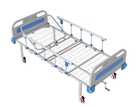 Ліжко медичне функціональне АТОН КФ-2-МП-БП-ОП-К75 з пластиковими бильцями, огорожами та колесами 75 мм - зображення 1