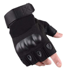 Перчатки беспалые с защитой запястья Bezet Tactical Gloves (черные, размер XL) - изображение 1