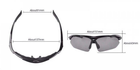 Тактичні окуляри зі змінними лінзами , військові окуляри для стрільби Rockbros чорні - зображення 5
