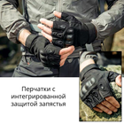 Тактические перчатки беспалые с защитой запястья Bezet Tactical Gloves (черные, размер L) - изображение 2