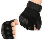 Тактичні рукавички безпалі із захистом зап'ястя Bezet Tactical Gloves (чорні, розмір XL) - зображення 4