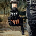 Тактические перчатки беспалые с защитой запястья Bezet Tactical Gloves (черные, размер L) - изображение 9