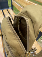 Сумка-рюкзак тактическая однолямочная через плечо Tactic Backpack Бежевый (TB-11024) - изображение 4