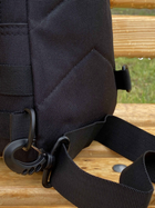 Сумка-рюкзак тактическая однолямочная через плечо Tactic Backpack Черная (TB-11023) - изображение 6