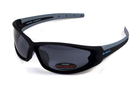 Очки поляризационные BluWater Daytona-4 Polarized (gray) серые в черно-серой оправе - изображение 1